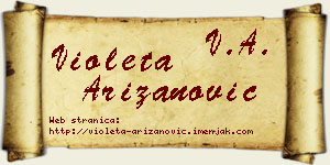 Violeta Arizanović vizit kartica